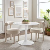 Tulip Round Wood Top Dining Table