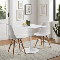 Tulip Square Wood Top Dining Table