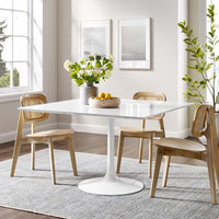 Tulip Square Wood Top Dining Table