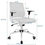 Lattice Vinyl Office Chair, White