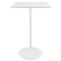 Tulip 28" Square Bar Table With White Base