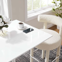 Tulip 28" Square Bar Table With White Base