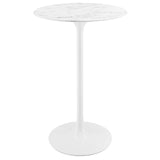 Tulip 28" Bar Table With White Base