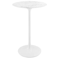 Tulip 28" Bar Table With White Base