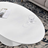 Tulip 48" Oval-Shaped Wood Top Coffee Table