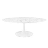 Tulip Oval-Shaped Artificial Marble Coffee Table