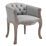 Crown Vintage French Upholstered Fabric Dining Armchair