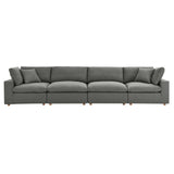 Haven Down Filled Overstuffed 4 Piece Sectional Sofa Set