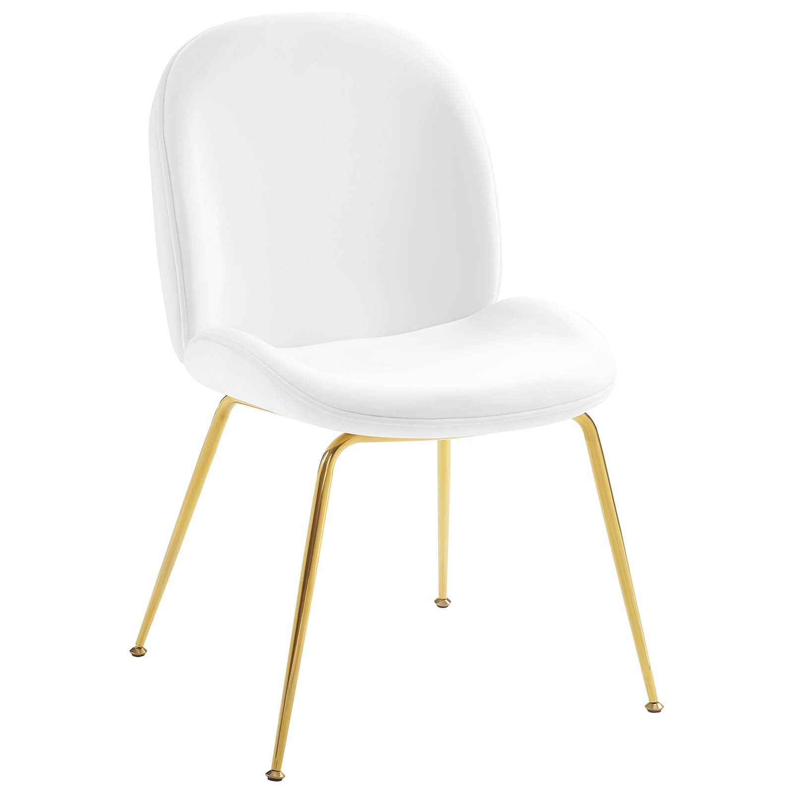 Scoop Dining Chair with Steel Legs