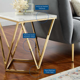 Vertex Gold Metal Stainless Steel End Table