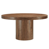 Gratify 60" Round Dining Table, Walnut