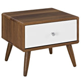 Transmit Nightstand, Walnut White