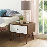 Transmit Nightstand, Walnut White