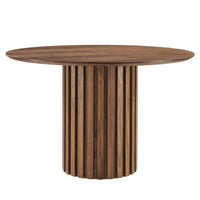 Senja 47" Round Dining Table, Walnut