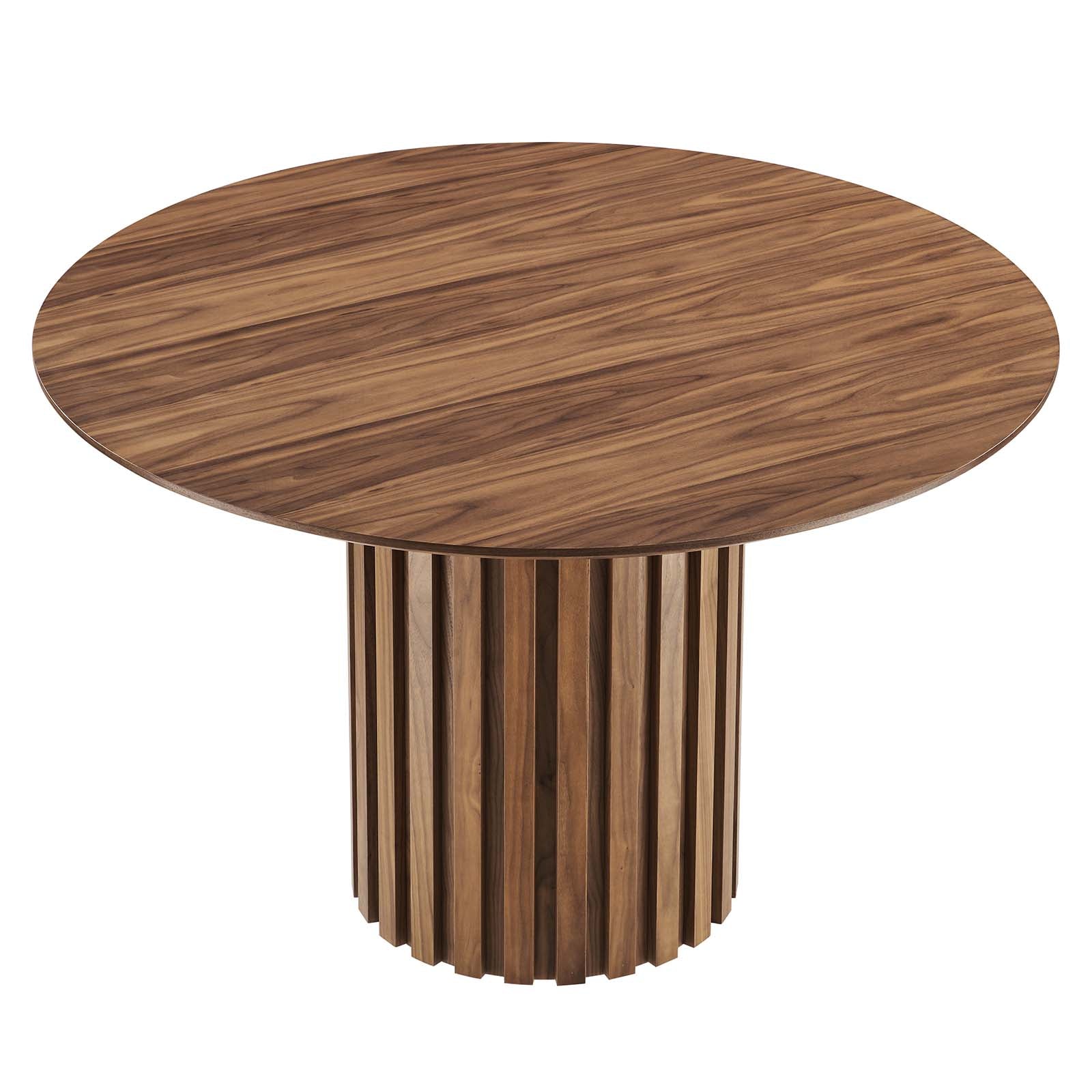 Senja 47" Round Dining Table, Walnut