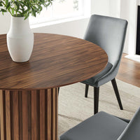 Senja 47" Round Dining Table, Walnut