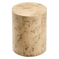 Cosmos 16" Round Burl Wood Side Table