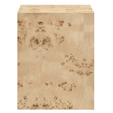 Cosmos 16" Square Burl Wood Side Table