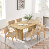 Amistad 70" Wood Dining Table Oak