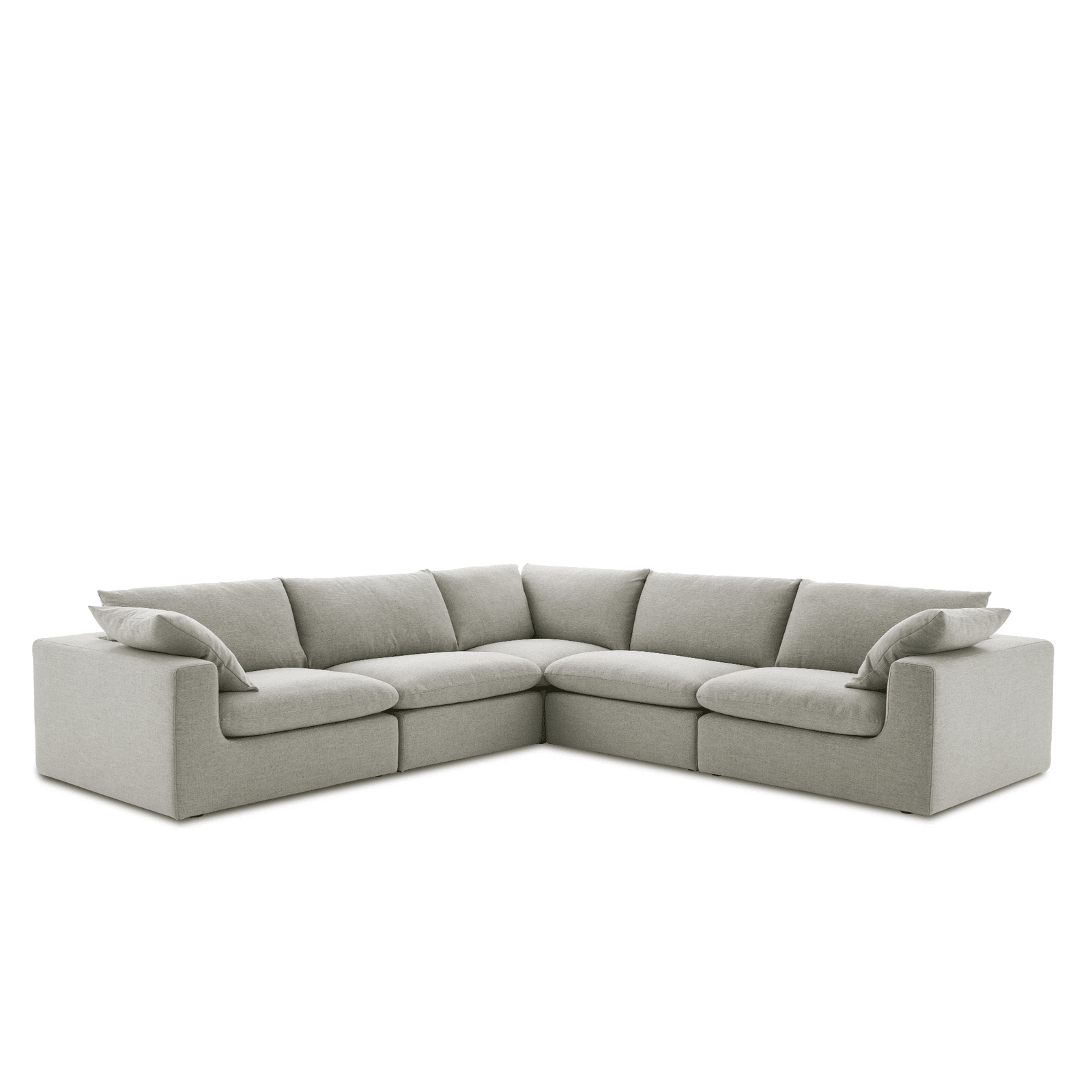 Duke Deep Seat Sofa, 5 Seater, Gray