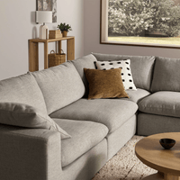 Duke Deep Seat Sofa, 5 Seater, Gray