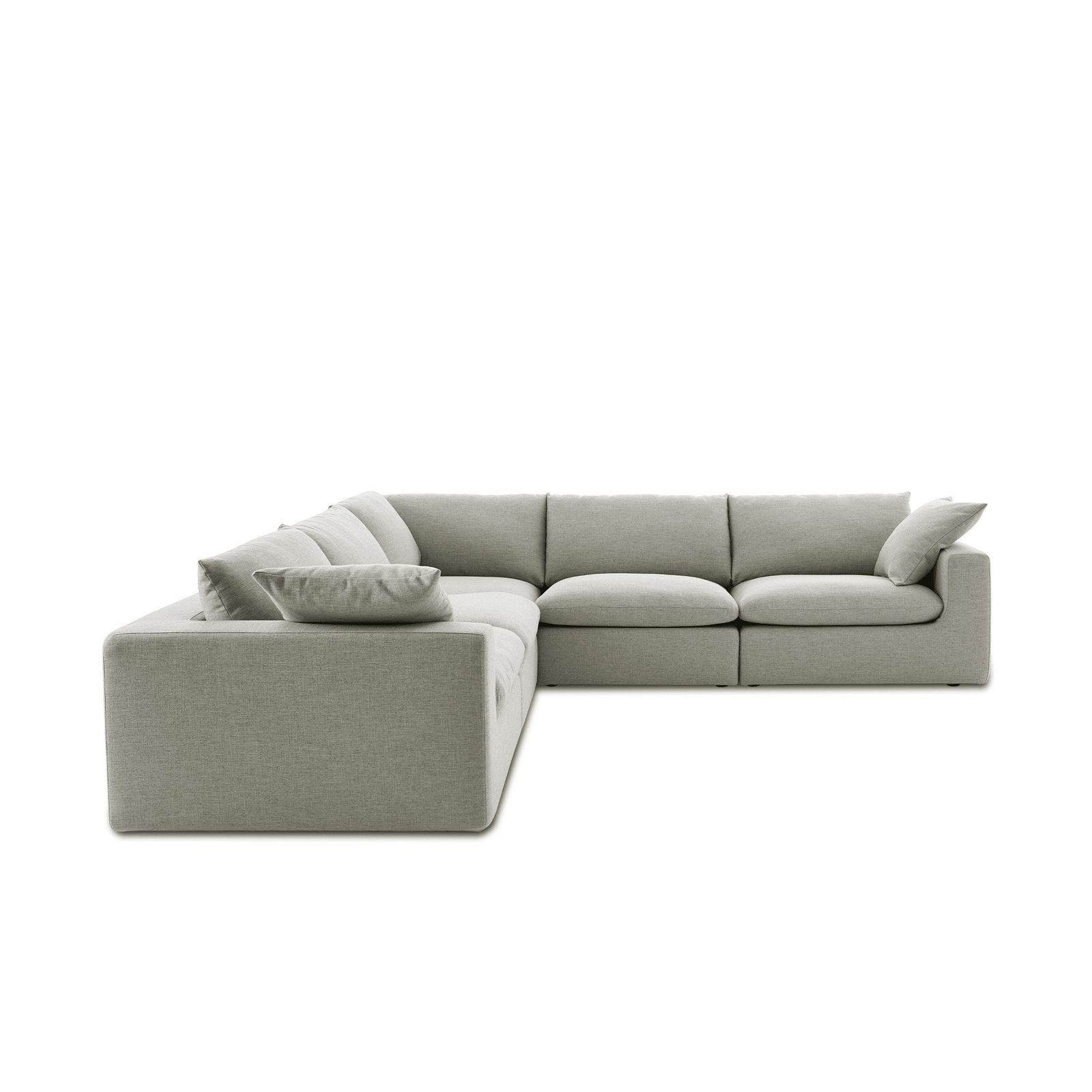 Duke Deep Seat Sofa, 5 Seater, Gray