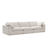 Duke Deep Seat Sofa, 3 Seater, White