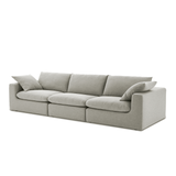 Duke Deep Seat Sofa With Ottoman, 3 Seater, Gray