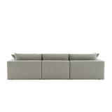 Duke Deep Seat Sofa With Ottoman, 3 Seater, Gray