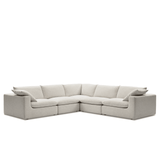 Duke Deep Seat Sofa, 5 Seater, White