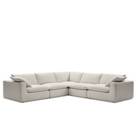 Duke Deep Seat Sofa, 5 Seater, White