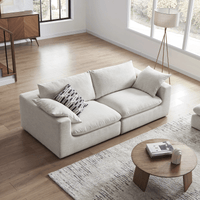 Duke Deep Seat Sofa, 2 Seater, White