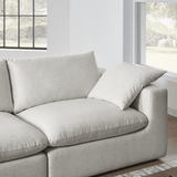 Duke Deep Seat Sofa, 5 Seater, White