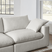 Duke Deep Seat Sofa, 5 Seater, White