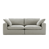 Duke Deep Seat Sofa, 2 Seater, Gray