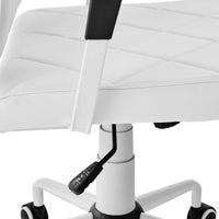 Lattice Vinyl Office Chair, White