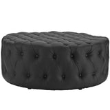 Amour Upholstered Vinyl Ottoman