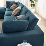 Haven Down Filled Overstuffed 5 Piece Plush Sectional Sofa Set