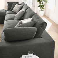 Haven Down Filled Overstuffed 5 Piece Plush Sectional Sofa Set