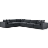 Haven Down Filled Overstuffed 6 Piece Sectional Sofa Set