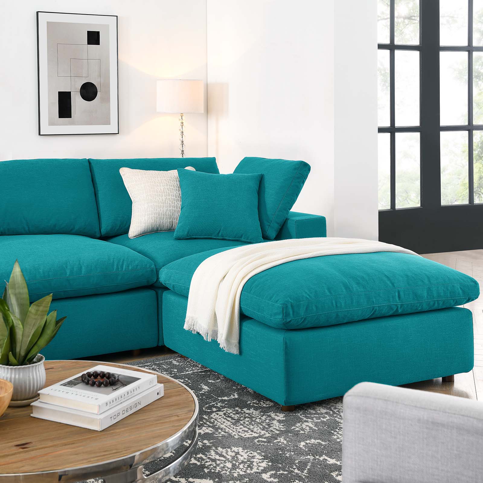 Haven Down Filled Overstuffed 7 Piece Sectional Sofa Set