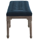 Province French Vintage Upholstered Fabric Bench