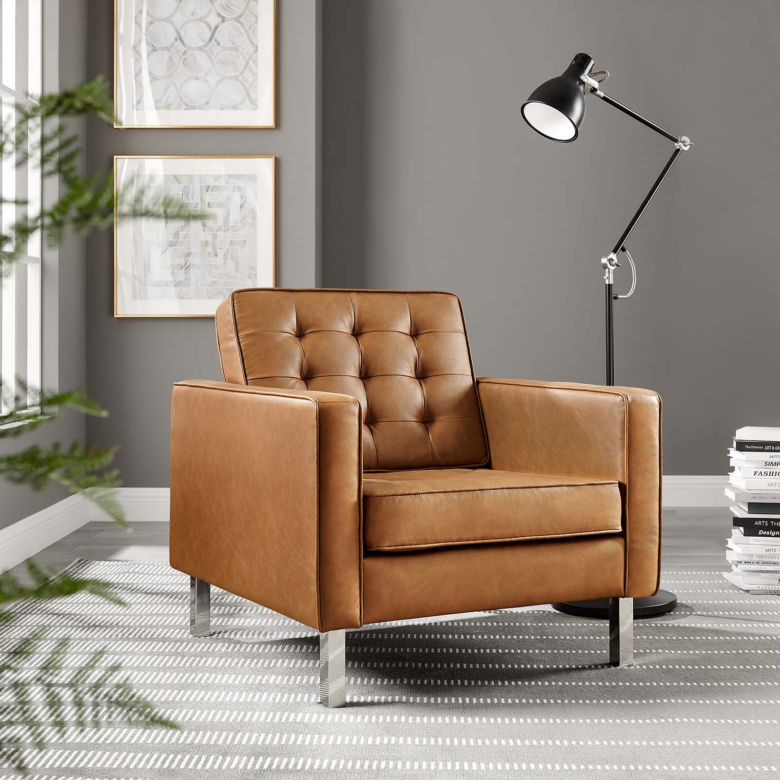 Allen Faux Leather Armchair