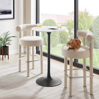 Tulip 28" Bar Table With Black Base