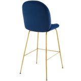 Scoop Gold Stainless Steel Leg Bar Stool