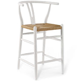 Amish Wood Counter Stool,White