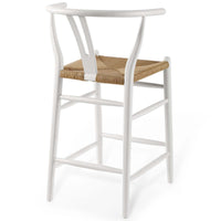 Amish Wood Counter Stool,White