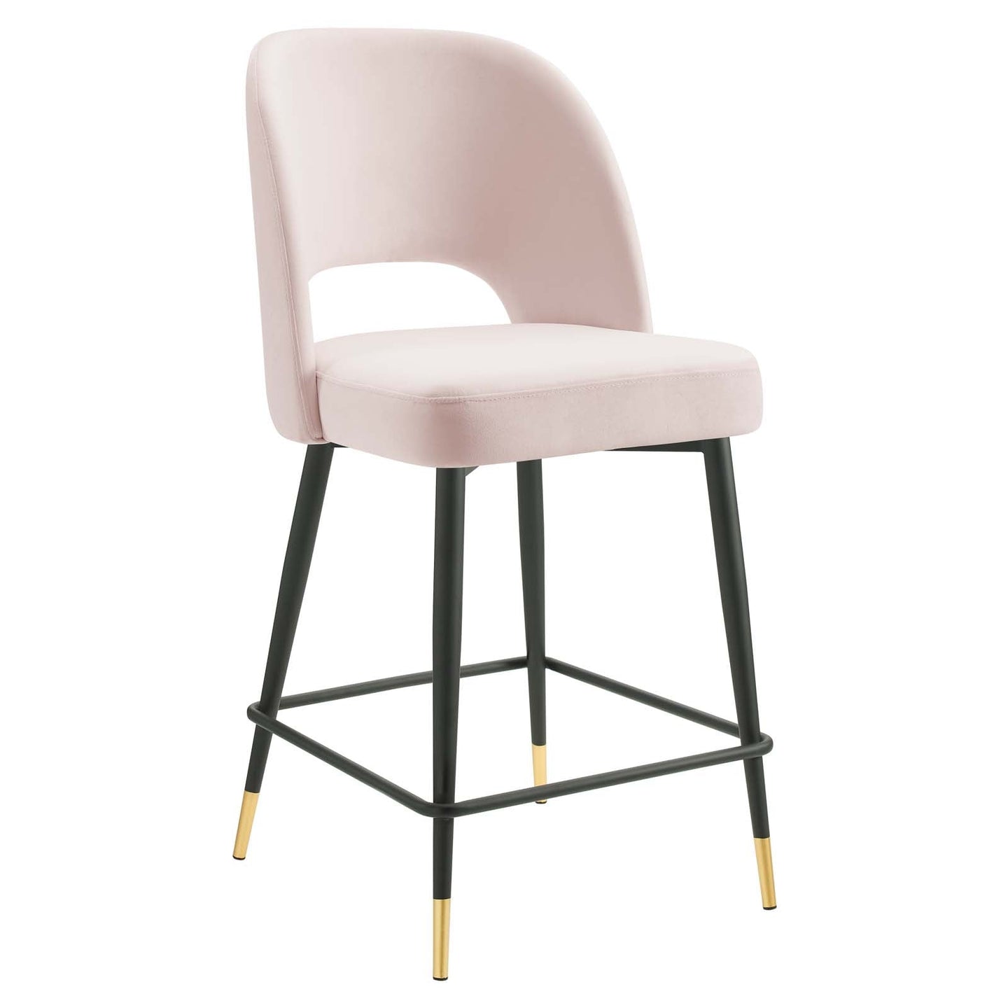 Rouse Performance Velvet Counter Stool, Pink