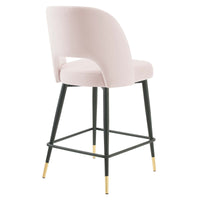 Rouse Performance Velvet Counter Stool, Pink