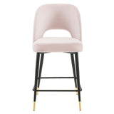 Rouse Performance Velvet Counter Stool, Pink